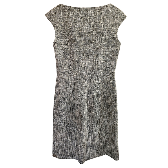 Brooks Brothers Women's Navy White Boucle Tweed Sheath Career Dress - Picture 2 of 4